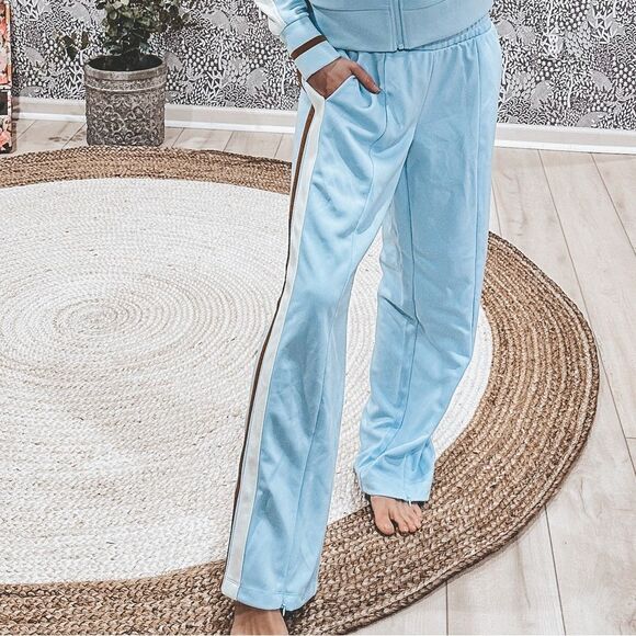 Wild Fable Track Pant 4X Baby Blue Stripe Athletic Sweatpant Lounge Plus 90s Y2K - Picture 2 of 5